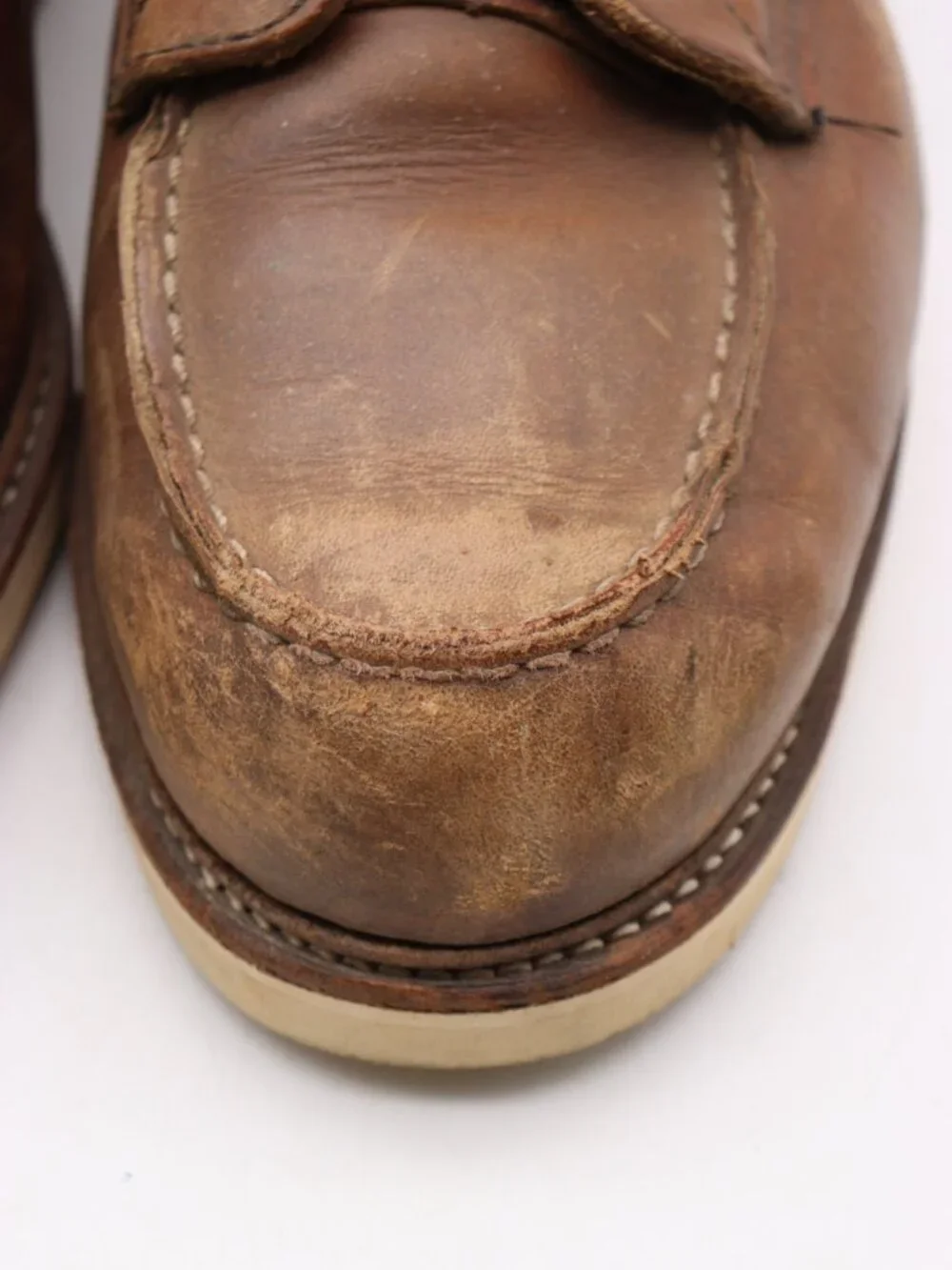 Red Wing Moc Toe 1905 Men's Size 13 EE Brown Leather Soft Toe Boots Made In USA